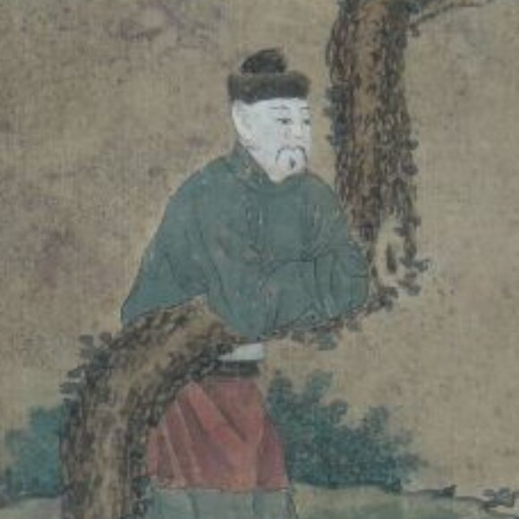 Song Dynasty Chinese Scholar and Pine Tree Painting - Picture 3 of 11